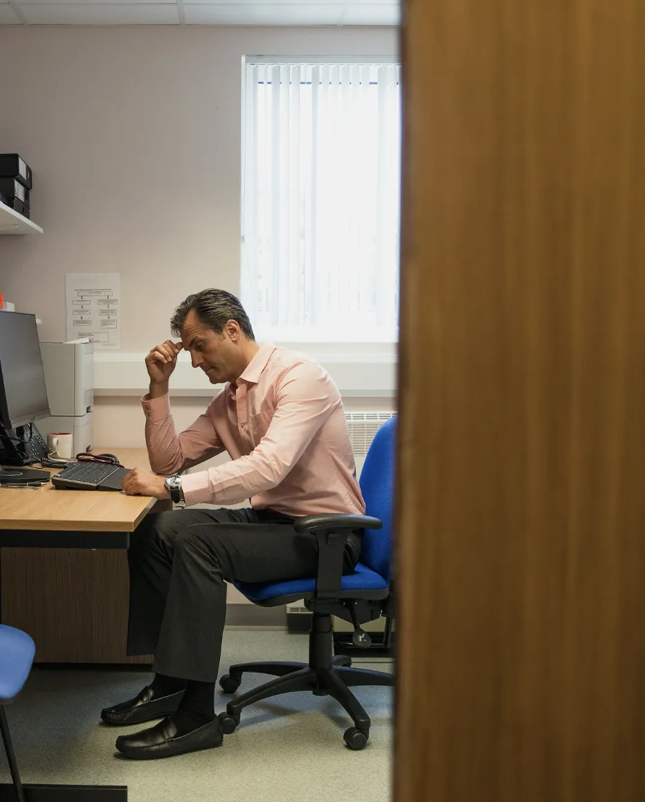 Healthcare professional in medical office